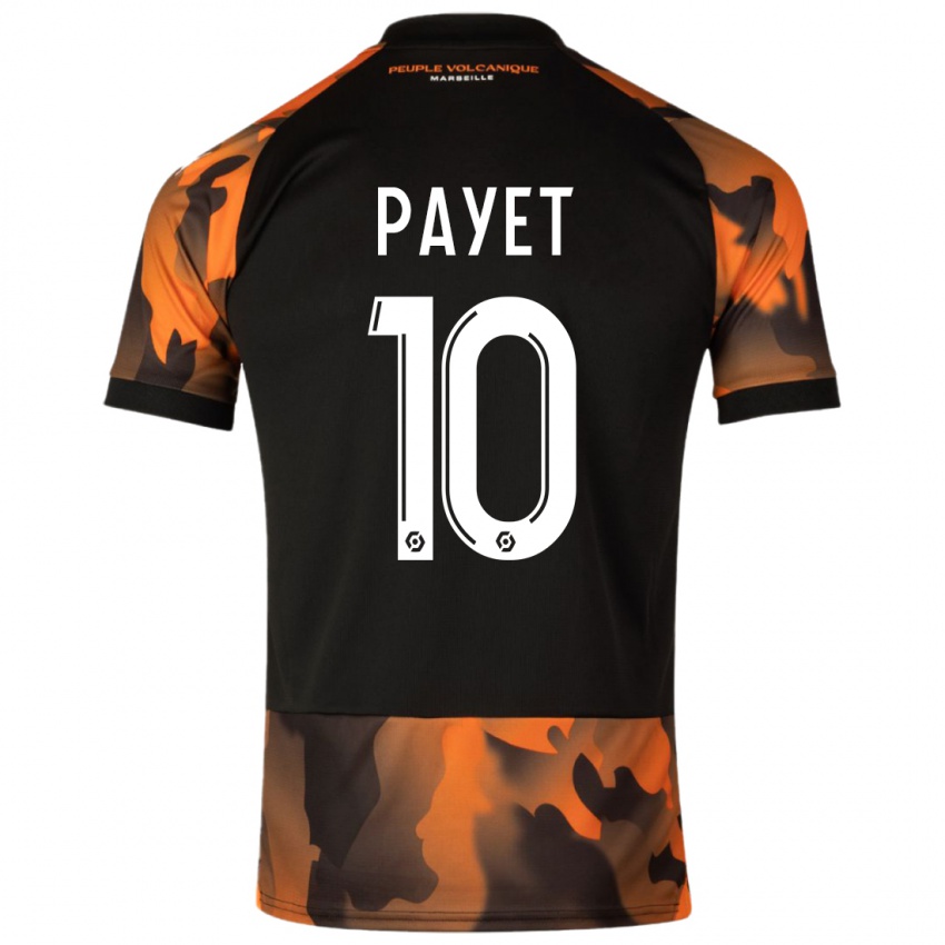 Lapset Dimitri Payet #10 Musta Oranssi Kolmas Sarja 2023/24 Lyhythihainen Paita T-Paita