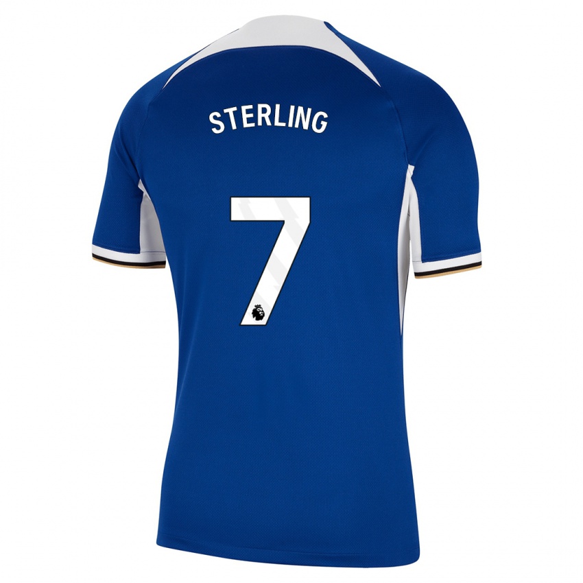 Miesten Raheem Sterling #7 Sininen Kotipaita 2023/24 Lyhythihainen Paita T-Paita