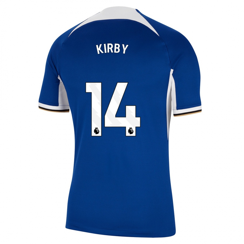 Miesten Fran Kirby #14 Sininen Kotipaita 2023/24 Lyhythihainen Paita T-Paita