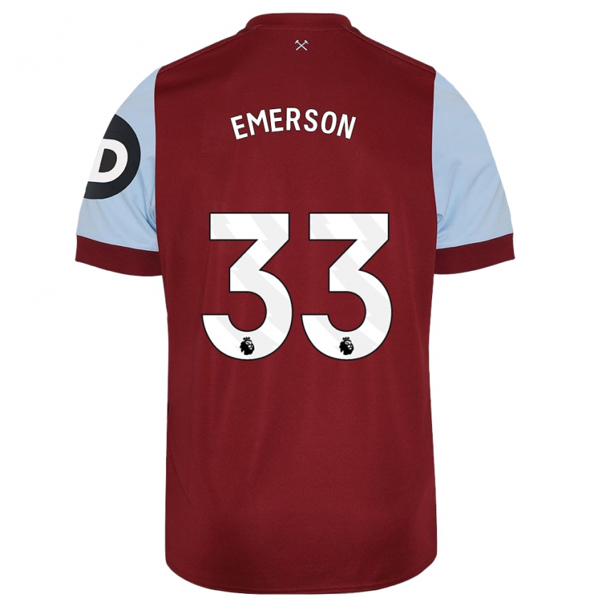 Miesten Emerson Palmieri #33 Kastanjanruskea Kotipaita 2023/24 Lyhythihainen Paita T-Paita