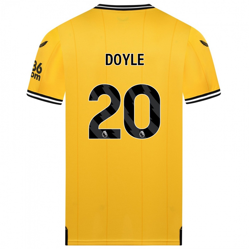 Miesten Tommy Doyle #20 Keltainen Kotipaita 2023/24 Lyhythihainen Paita T-Paita
