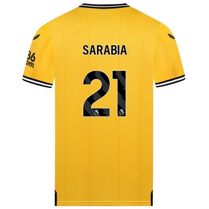 Miesten Pablo Sarabia #21 Keltainen Kotipaita 2023/24 Lyhythihainen Paita T-Paita