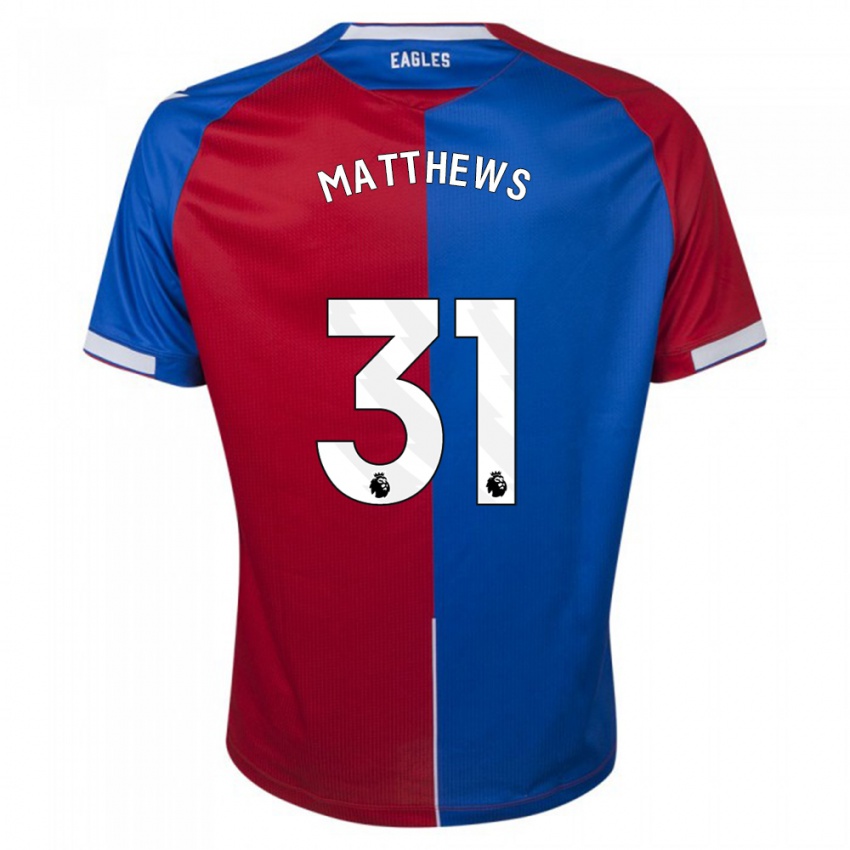 Miesten Remi Matthews #31 Punainen Sininen Kotipaita 2023/24 Lyhythihainen Paita T-Paita