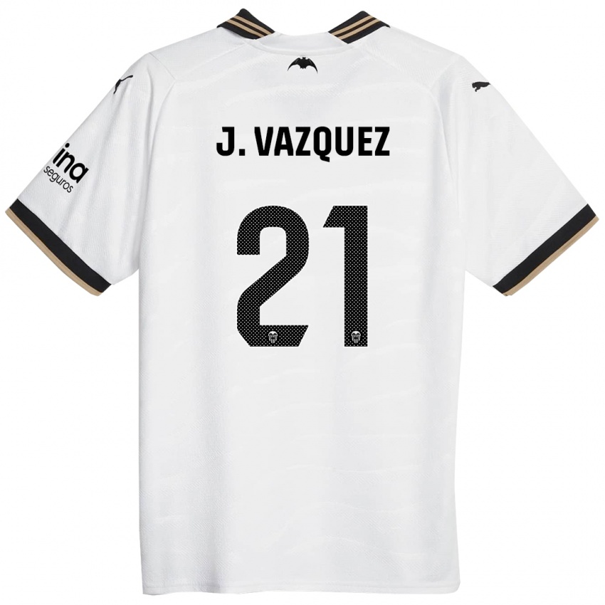 Miesten Jesus Vazquez #21 Valkoinen Kotipaita 2023/24 Lyhythihainen Paita T-Paita