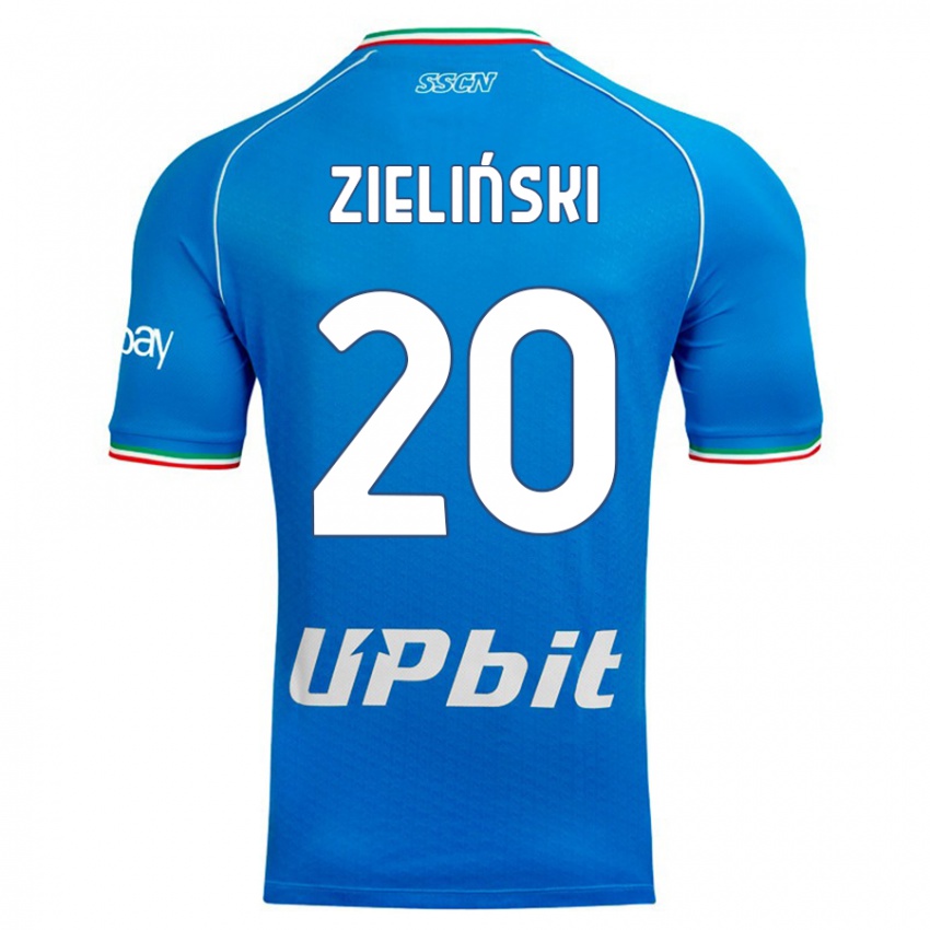 Miesten Piotr Zielinski #20 Taivaansininen Kotipaita 2023/24 Lyhythihainen Paita T-Paita