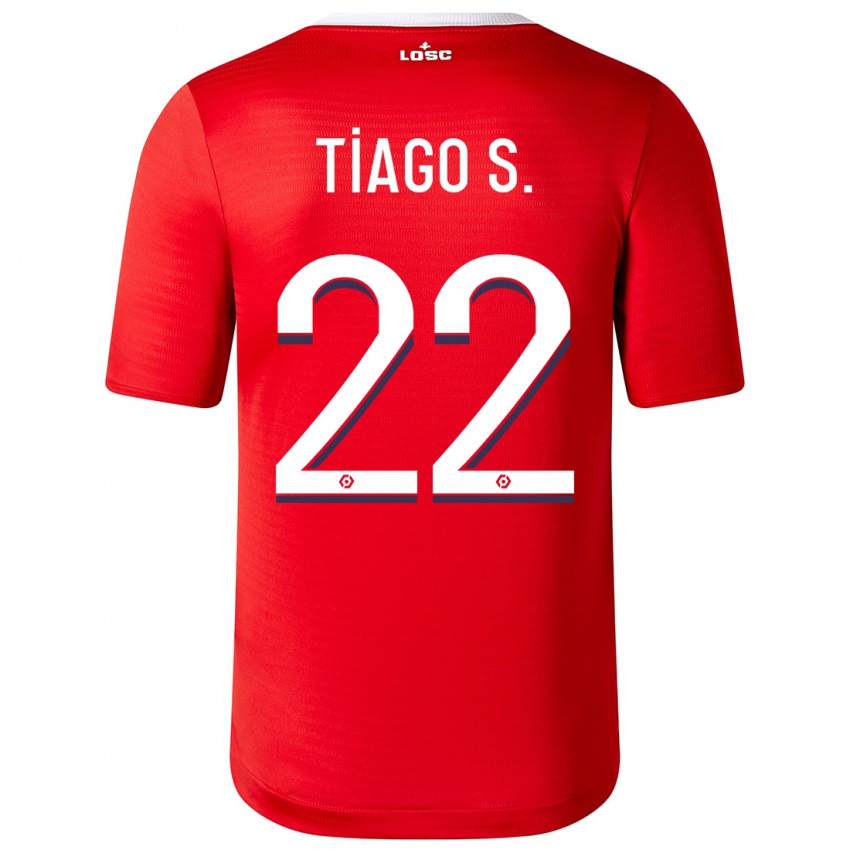 Miesten Tiago Santos #22 Punainen Kotipaita 2023/24 Lyhythihainen Paita T-Paita