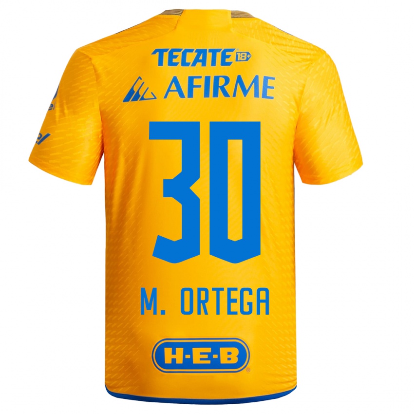 Miesten Miguel Ortega #30 Keltainen Kotipaita 2023/24 Lyhythihainen Paita T-Paita