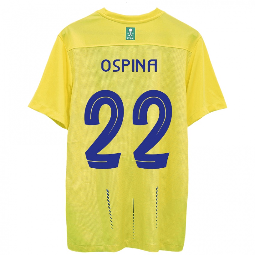 Miesten David Ospina #22 Keltainen Kotipaita 2023/24 Lyhythihainen Paita T-Paita