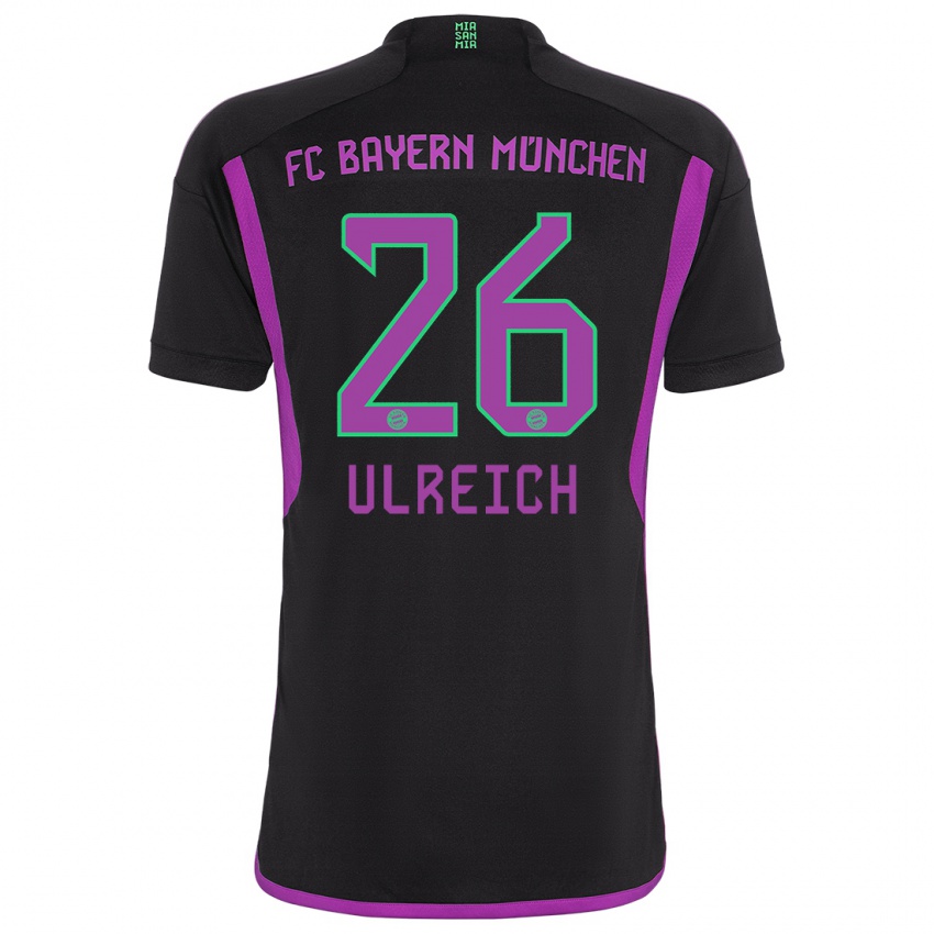 Miesten Sven Ulreich #26 Musta Vieraspaita 2023/24 Lyhythihainen Paita T-Paita