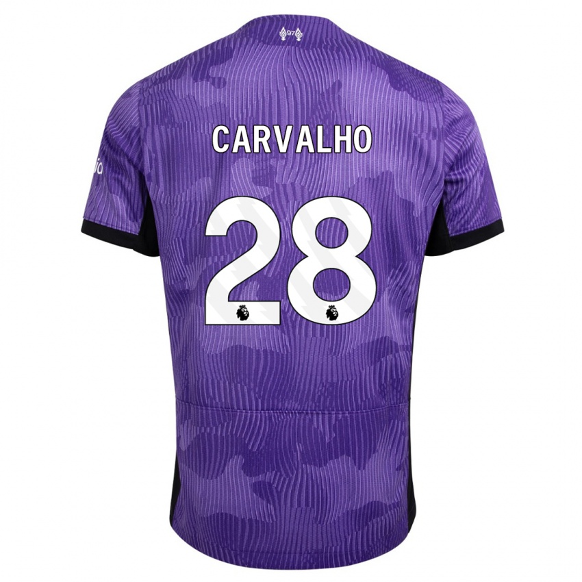 Miesten Fabio Carvalho #28 Violetti Kolmas Sarja 2023/24 Lyhythihainen Paita T-Paita