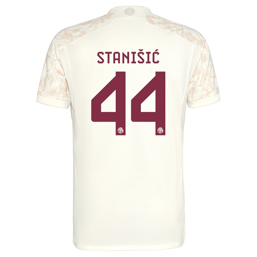 Miesten Josip Stanisic #44 Luonnonvalkoinen Kolmas Sarja 2023/24 Lyhythihainen Paita T-Paita