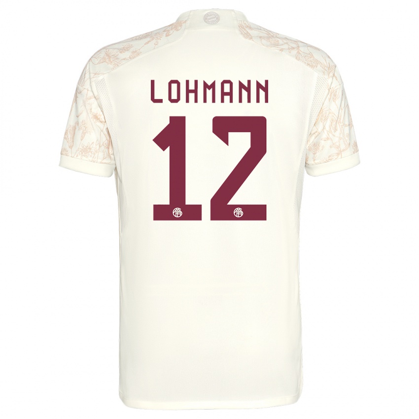 Miesten Sydney Lohmann #12 Luonnonvalkoinen Kolmas Sarja 2023/24 Lyhythihainen Paita T-Paita
