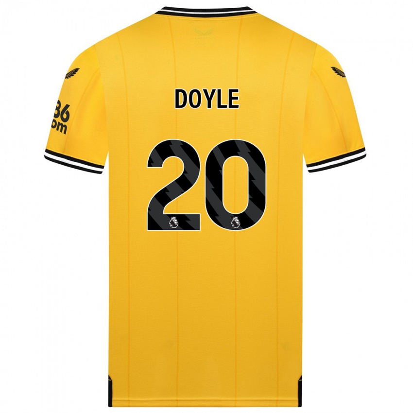 Naisten Tommy Doyle #20 Keltainen Kotipaita 2023/24 Lyhythihainen Paita T-Paita