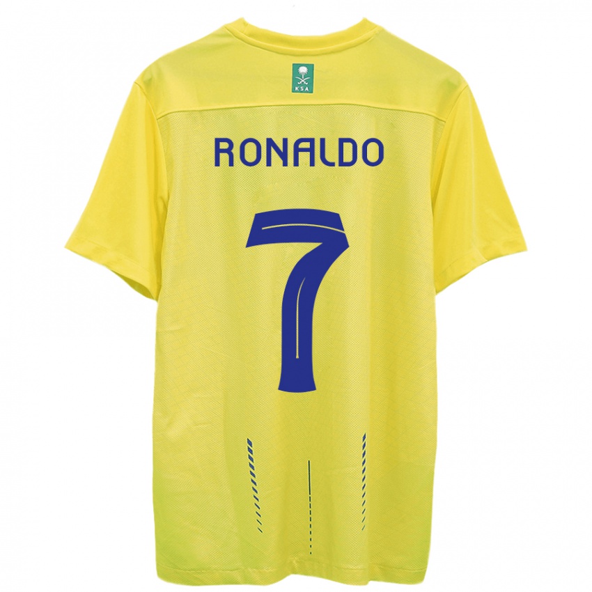 Naisten Cristiano Ronaldo #7 Keltainen Kotipaita 2023/24 Lyhythihainen Paita T-Paita