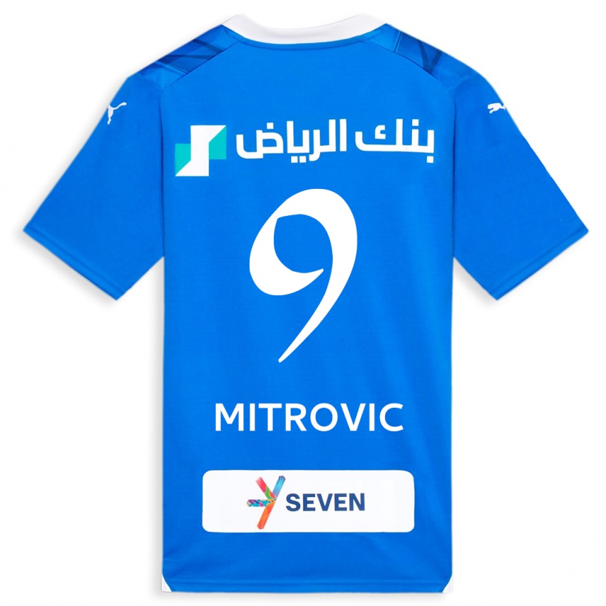 Naisten Aleksandar Mitrovic #9 Sininen Kotipaita 2023/24 Lyhythihainen Paita T-Paita