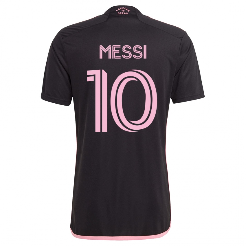 Naisten Lionel Messi #10 Musta Vieraspaita 2023/24 Lyhythihainen Paita T-Paita