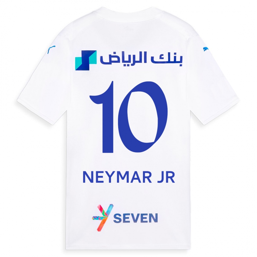 Naisten Neymar #10 Valkoinen Vieraspaita 2023/24 Lyhythihainen Paita T-Paita