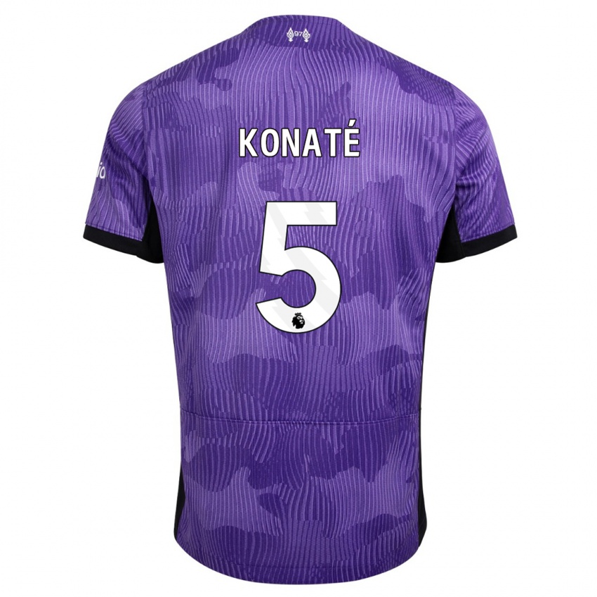 Naisten Ibrahima Konate #5 Violetti Kolmas Sarja 2023/24 Lyhythihainen Paita T-Paita