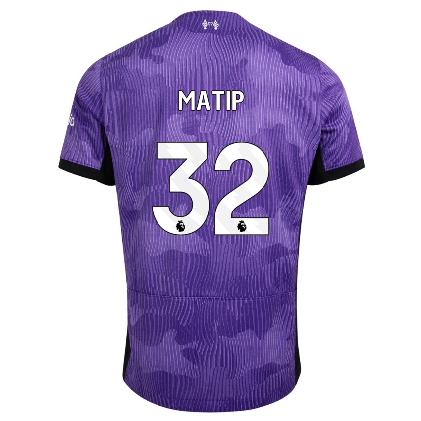 Naisten Joel Matip #32 Violetti Kolmas Sarja 2023/24 Lyhythihainen Paita T-Paita