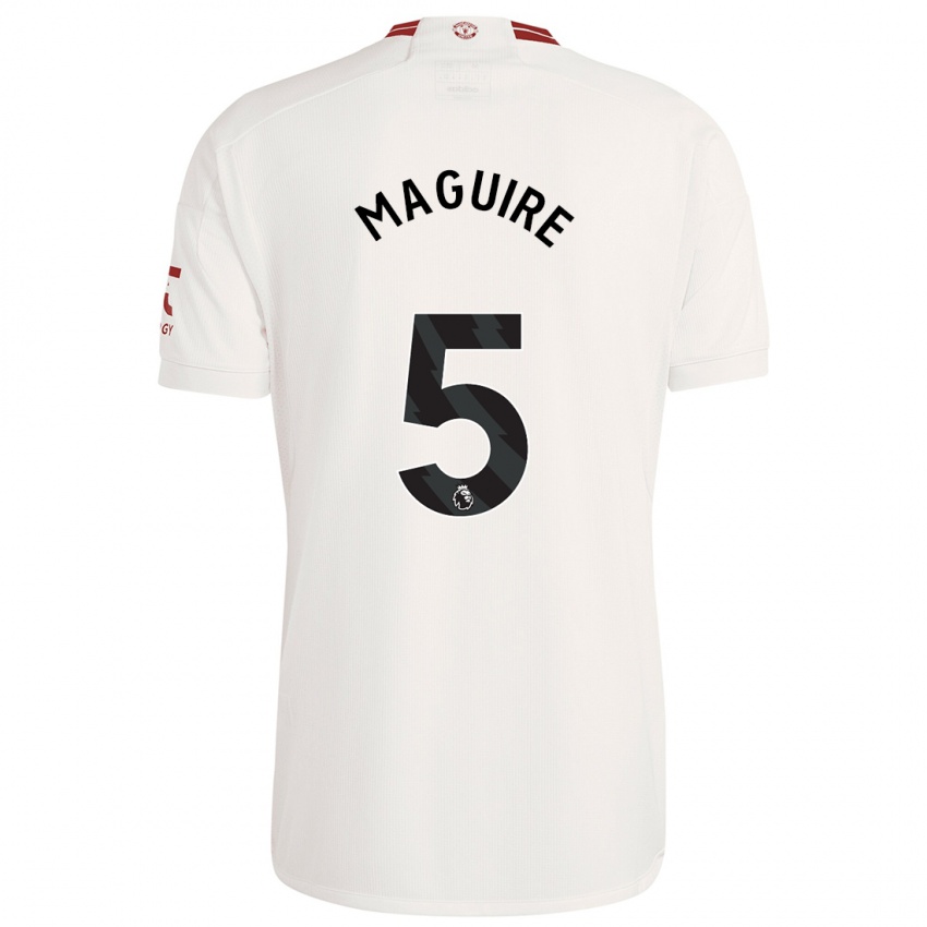 Naisten Harry Maguire #5 Valkoinen Kolmas Sarja 2023/24 Lyhythihainen Paita T-Paita