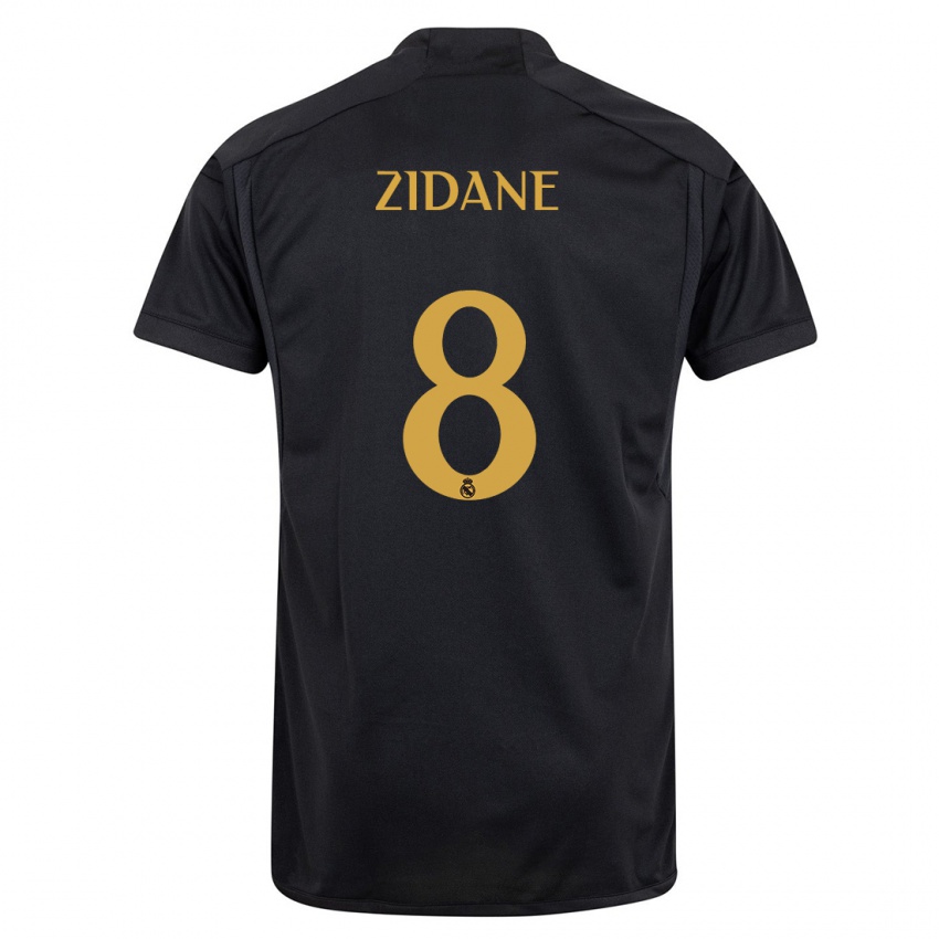 Naisten Theo Zidane #8 Musta Kolmas Sarja 2023/24 Lyhythihainen Paita T-Paita