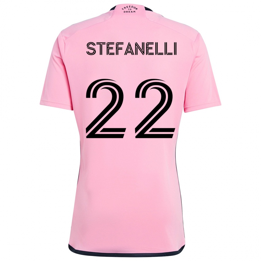 Lapset Nicolás Stefanelli #22 Vaaleanpunainen Kotipaita 2024/25 Lyhythihainen Paita T-Paita