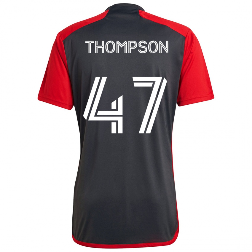 Lapset Kosi Thompson #47 Harmaa Punainen Kotipaita 2024/25 Lyhythihainen Paita T-Paita