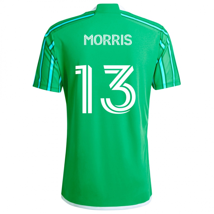 Lapset Jordan Morris #13 Vihreä Valkoinen Kotipaita 2024/25 Lyhythihainen Paita T-Paita