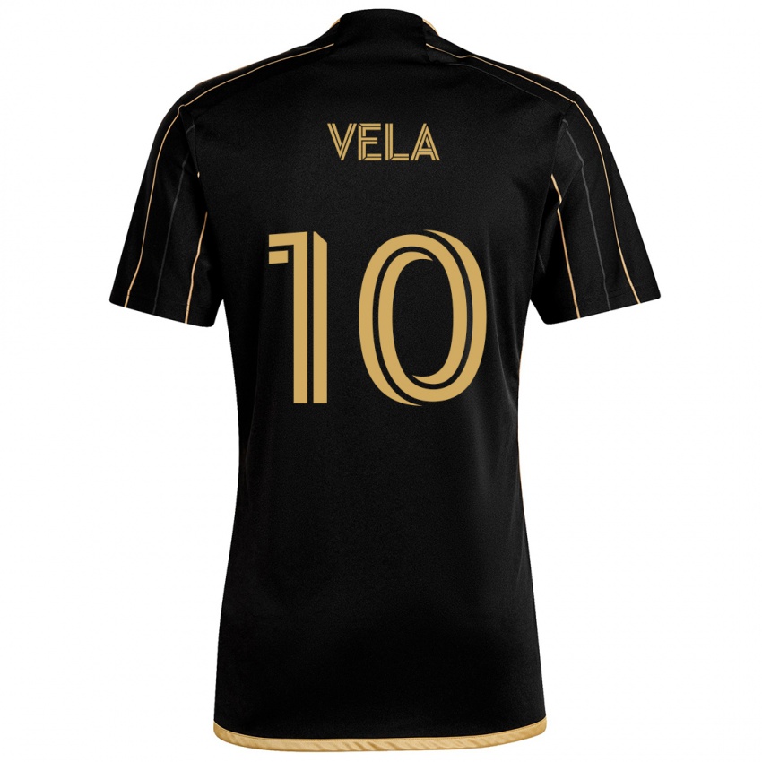 Lapset Carlos Vela #10 Musta Kulta Kotipaita 2024/25 Lyhythihainen Paita T-Paita