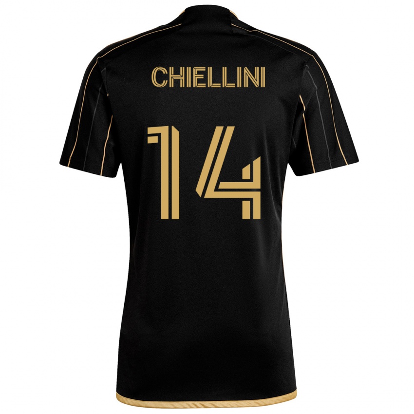 Lapset Giorgio Chiellini #14 Musta Kulta Kotipaita 2024/25 Lyhythihainen Paita T-Paita