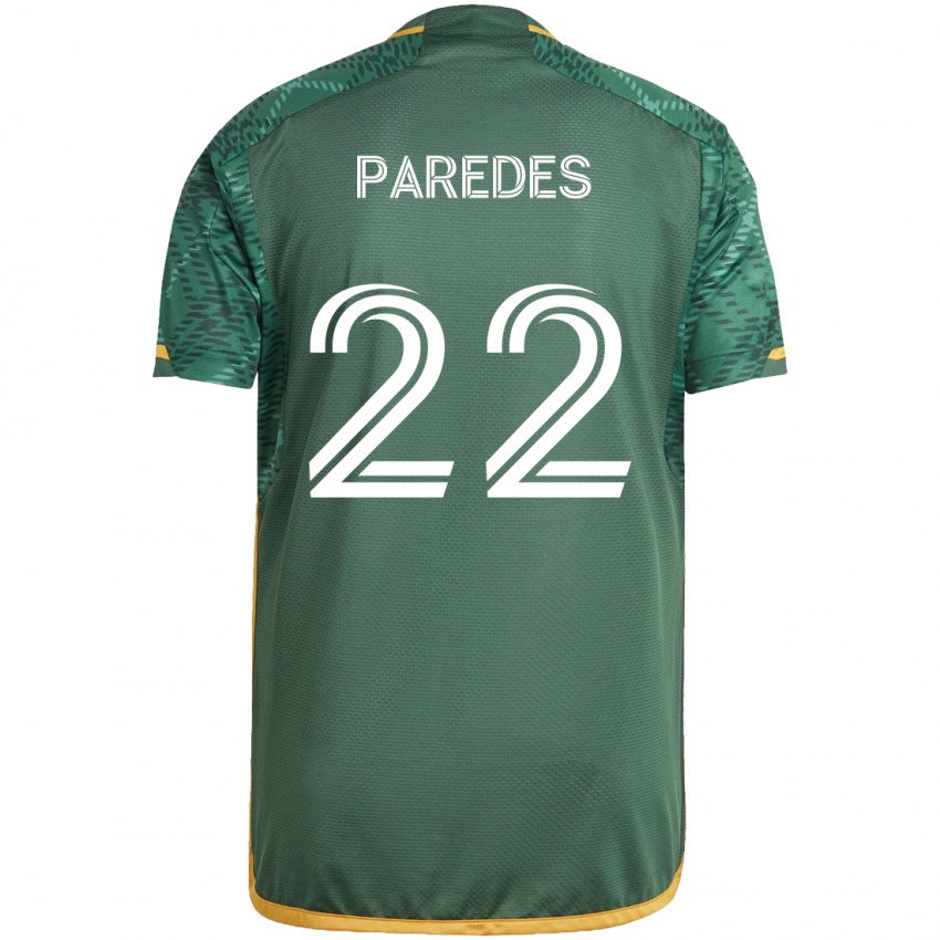 Lapset Cristhian Paredes #22 Vihreä Oranssi Kotipaita 2024/25 Lyhythihainen Paita T-Paita