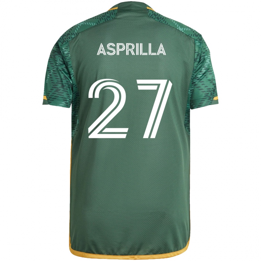 Lapset Dairon Asprilla #27 Vihreä Oranssi Kotipaita 2024/25 Lyhythihainen Paita T-Paita