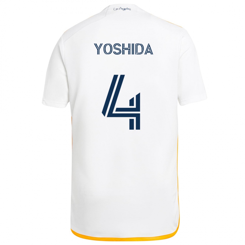 Lapset Maya Yoshida #4 Valkoinen Keltainen Kotipaita 2024/25 Lyhythihainen Paita T-Paita