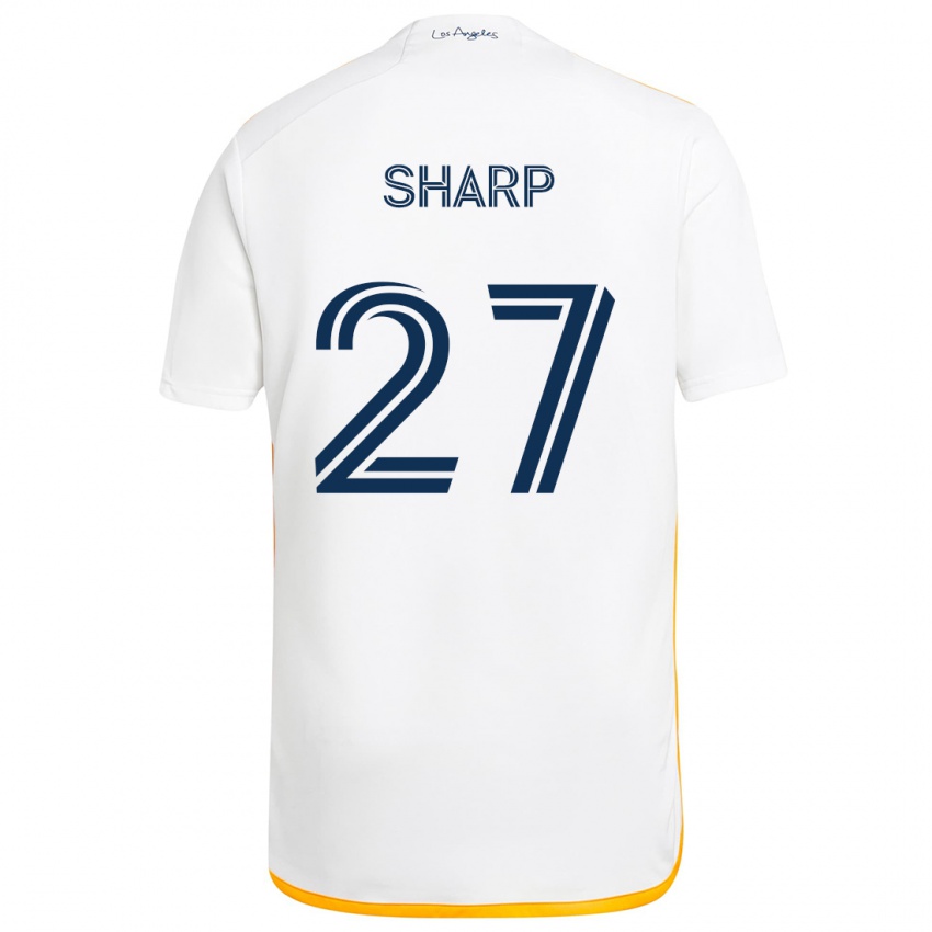 Lapset Billy Sharp #27 Valkoinen Keltainen Kotipaita 2024/25 Lyhythihainen Paita T-Paita