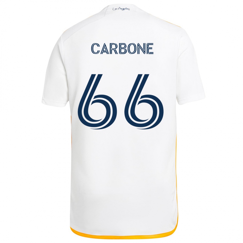 Lapset Matteo Carbone #66 Valkoinen Keltainen Kotipaita 2024/25 Lyhythihainen Paita T-Paita