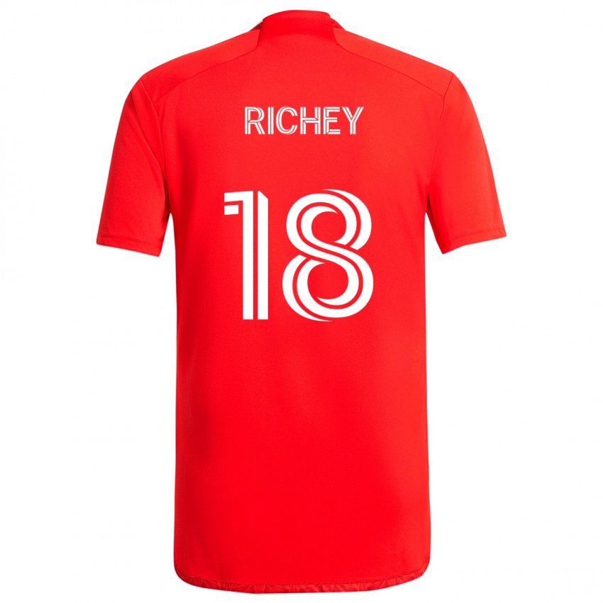 Lapset Spencer Richey #18 Punainen Valkoinen Kotipaita 2024/25 Lyhythihainen Paita T-Paita