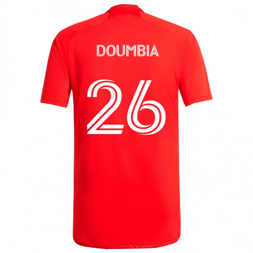 Lapset Ousmane Doumbia #26 Punainen Valkoinen Kotipaita 2024/25 Lyhythihainen Paita T-Paita