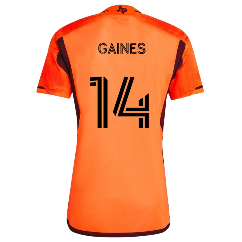 Lapset Mckinze Gaines #14 Oranssi Musta Kotipaita 2024/25 Lyhythihainen Paita T-Paita