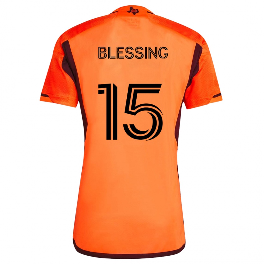 Lapset Latif Blessing #15 Oranssi Musta Kotipaita 2024/25 Lyhythihainen Paita T-Paita