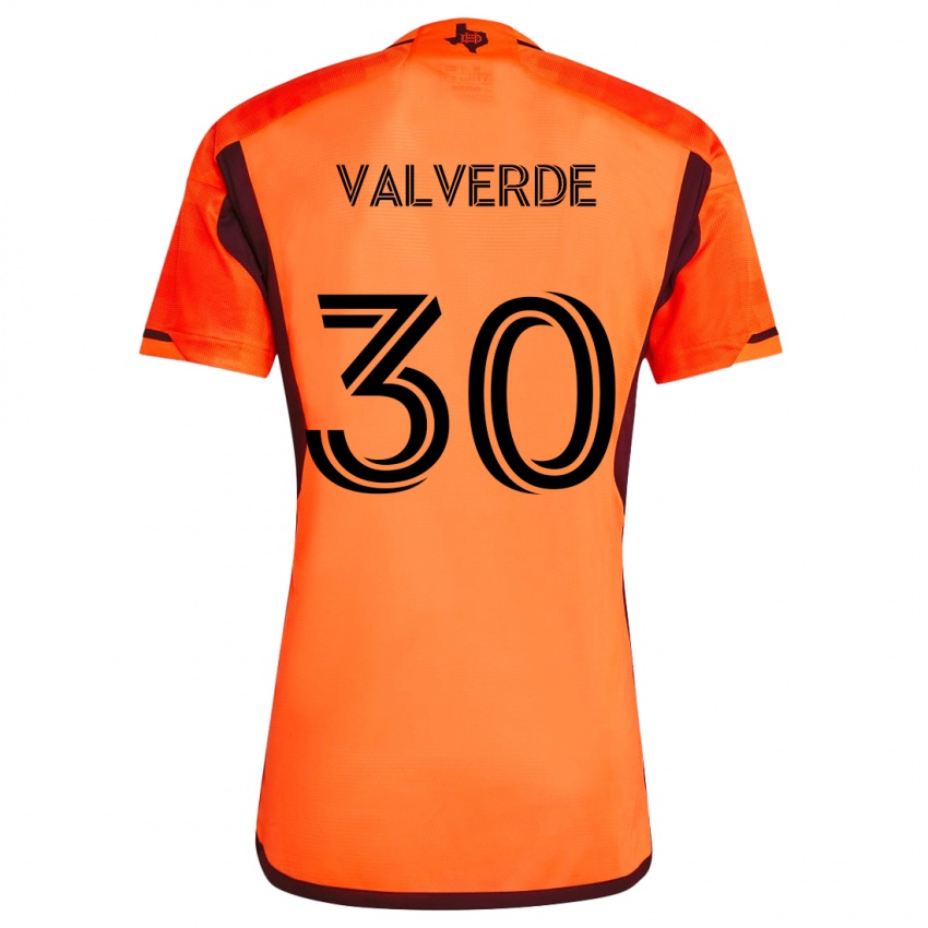 Lapset Jefferson Valverde #30 Oranssi Musta Kotipaita 2024/25 Lyhythihainen Paita T-Paita