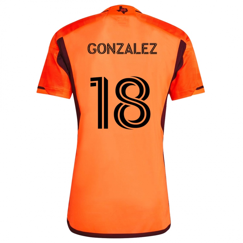 Lapset Diego Gonzalez #18 Oranssi Musta Kotipaita 2024/25 Lyhythihainen Paita T-Paita