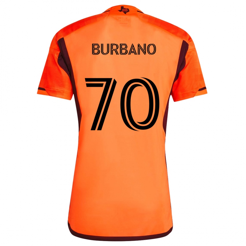 Lapset Jordy Burbano #70 Oranssi Musta Kotipaita 2024/25 Lyhythihainen Paita T-Paita