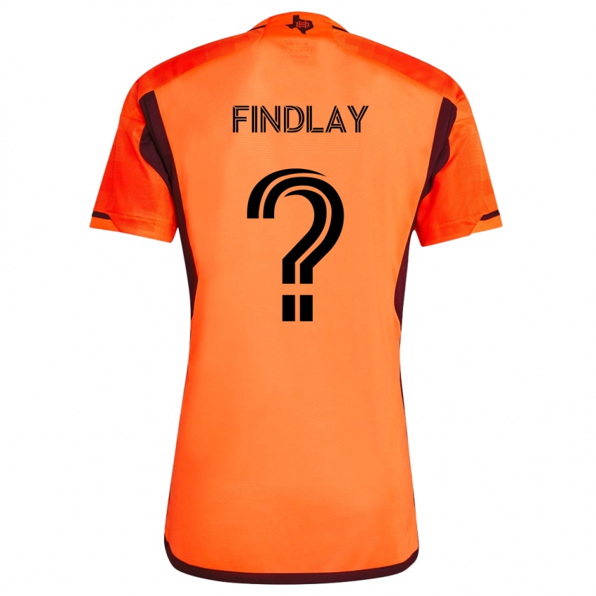 Lapset Maddox Findlay #0 Oranssi Musta Kotipaita 2024/25 Lyhythihainen Paita T-Paita