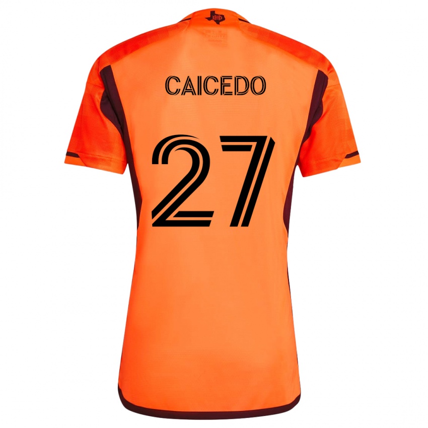 Lapset Luis Caicedo #27 Oranssi Musta Kotipaita 2024/25 Lyhythihainen Paita T-Paita