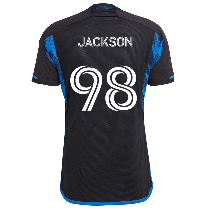 Lapset Jacob Jackson #98 Sininen Musta Kotipaita 2024/25 Lyhythihainen Paita T-Paita