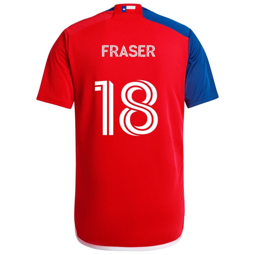 Lapset Liam Fraser #18 Sininen Punainen Kotipaita 2024/25 Lyhythihainen Paita T-Paita