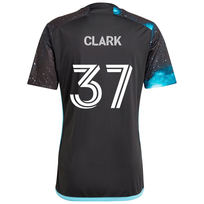 Lapset Caden Clark #37 Musta Sininen Kotipaita 2024/25 Lyhythihainen Paita T-Paita