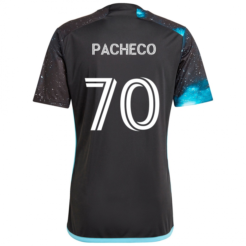 Lapset Diogo Pacheco #70 Musta Sininen Kotipaita 2024/25 Lyhythihainen Paita T-Paita