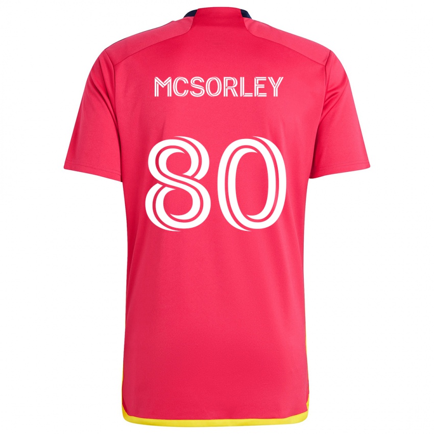 Lapset Brendan Mcsorley #80 Punainen Sininen Kotipaita 2024/25 Lyhythihainen Paita T-Paita