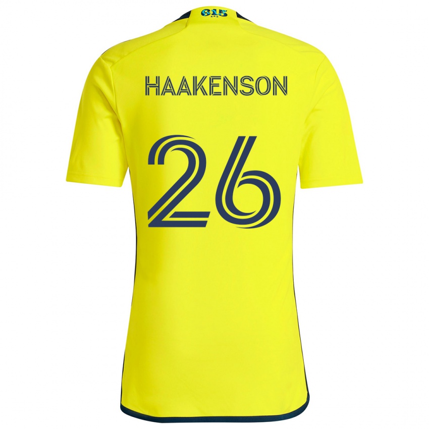 Lapset Luke Haakenson #26 Keltainen Sininen Kotipaita 2024/25 Lyhythihainen Paita T-Paita